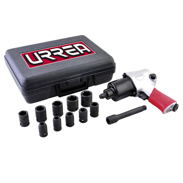 Urrea Twin hammer 1/2" drive air impact wrench and socket set (metric) UP731KM